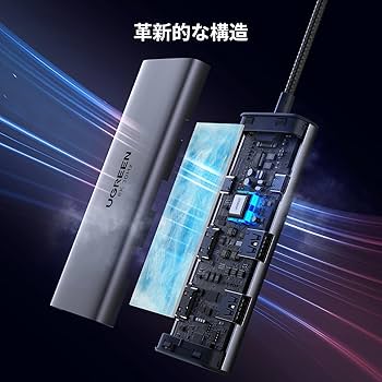 Amazon | UGREEN Revodok 206 6 in 1 USB Cハブ 2*HDMI出力